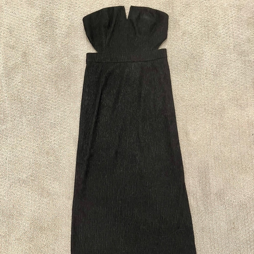 Shimmery Black Strapless Dress